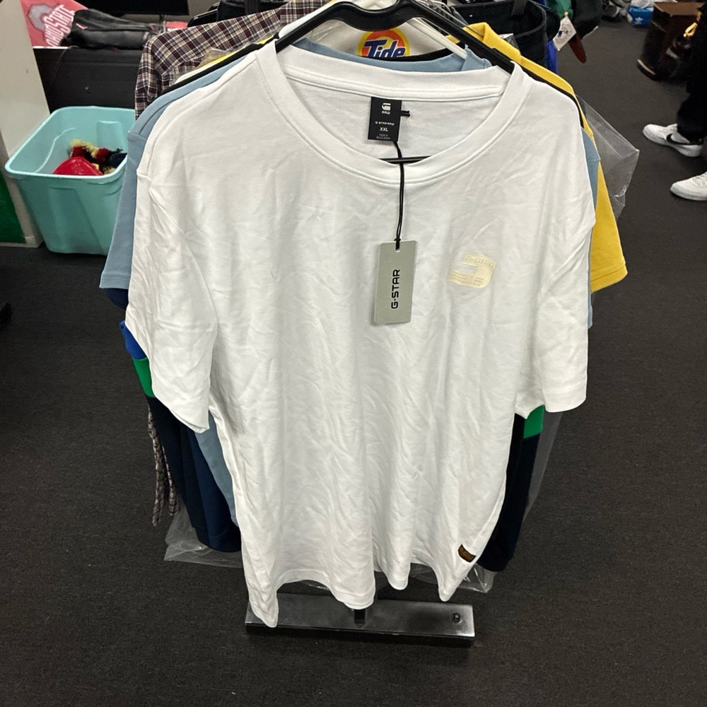 G-Star Raw Original Chest Logo RT  Men's White T-Shirt Size XXL New NWT